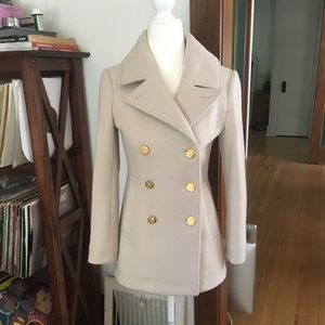 J.Crew Ivory Stadium Pea Coat